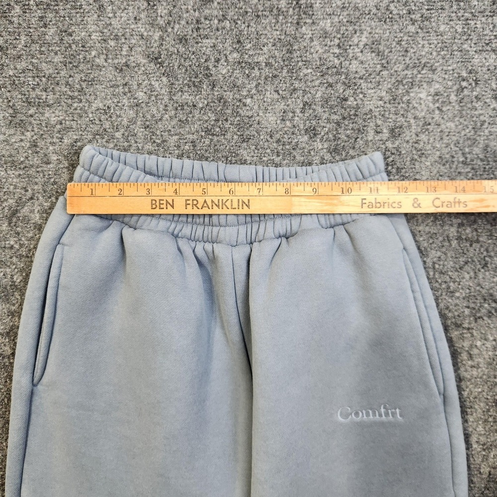 Comfrt Sweatpants Womens XS Blue Fleece Jogger Elastic Waist Pockets Stretch - Picture 7 of 12